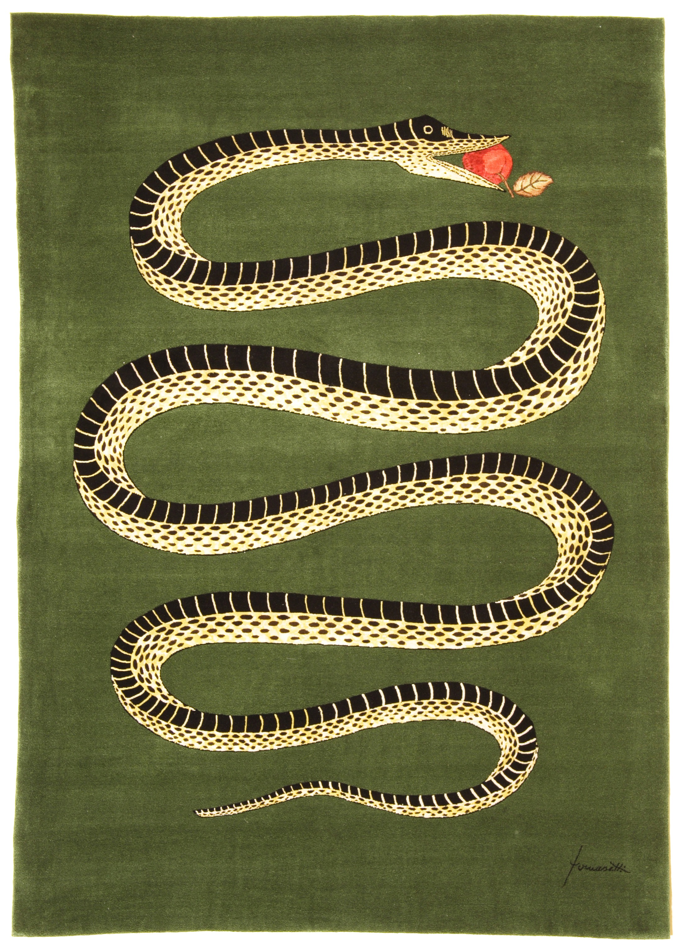 Amiano il Serpente rug by Fornasetti
