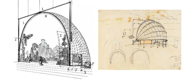 Photo. Studies for his Fortuny Dome