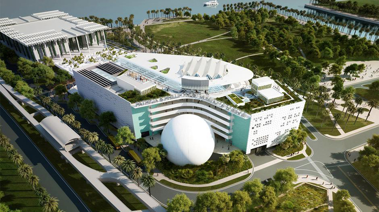 Complejo del Museo de Ciencia de Miami diseñado por Grimshaw Architects y Rodríguez and Quiroga Architects Chartered
